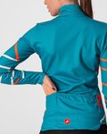 CASTELLI Langarm Fahrradtrikot für den Winter - DIAGONAL - Blau