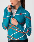 CASTELLI Langarm Fahrradtrikot für den Winter - DIAGONAL - Blau