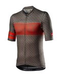 CASTELLI Kurzarm Fahrradtrikot - MAISON - Braun/Orange