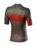 CASTELLI Kurzarm Fahrradtrikot - MAISON - Braun/Orange