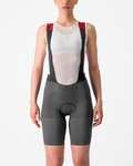 CASTELLI Kurze Fahrradhose mit Trägern - PREMIO BLACK - Grau