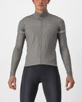 CASTELLI Langarm Fahrradtrikot für den Winter - FONDO - Grau