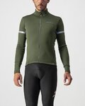 CASTELLI Langarm Fahrradtrikot für den Winter - FONDO - Grün