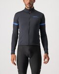 CASTELLI Langarm Fahrradtrikot für den Winter - FONDO - Schwarz