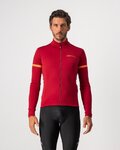 CASTELLI Langarm Fahrradtrikot für den Winter - FONDO - Rot
