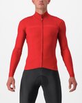 CASTELLI Langarm Fahrradtrikot für den Winter - PRO THERMAL LS - Rot