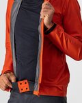 CASTELLI Fahrrad-Regenjacke - COMMUTER REFLEX - Orange/Rot