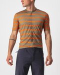 CASTELLI Kurzarm Fahrradtrikot - UNLIMITED STERRATO - Grün/Orange