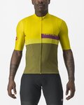 CASTELLI Kurzarm Fahrradtrikot - A BLOCCO - Gelb/Grün/Lila
