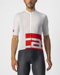 CASTELLI Kurzarm Fahrradtrikot - DOWNTOWN - Weiß/Rot