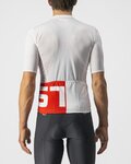 CASTELLI Kurzarm Fahrradtrikot - DOWNTOWN - Weiß/Rot