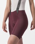 CASTELLI Kurze Fahrradhose mit Trägern - FREE AERO RC W - bordeaux