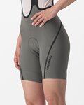 CASTELLI Kurze Fahrradhose mit Trägern - VELOCISSIMA 3 - Grau