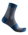 CASTELLI Klassische Fahrradsocken - VELOCISSIMA 12 - Blau