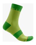 CASTELLI Klassische Fahrradsocken - VELOCISSIMA 12 - Hellgrün/Grün