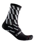 CASTELLI Klassische Fahrradsocken - PENDIO 12 - Schwarz/Hellblau