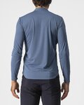 CASTELLI Langarm Fahrrad-Shirt - TECH 2 HENLEY - Blau