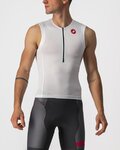 CASTELLI Ärmelloses Fahrradtrikot - FREE TRI 2 - Weiß/Schwarz