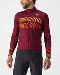 CASTELLI Langarm Fahrradtrikot für den Sommer - UNLIMITED THERMAL - bordeaux