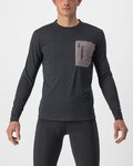 CASTELLI Langarm Fahrradtrikot für den Winter - UNLIMITED MERINO - Schwarz