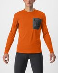 CASTELLI Langarm Fahrradtrikot für den Winter - UNLIMITED MERINO - Orange