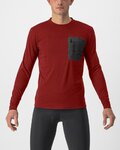 CASTELLI Langarm Fahrradtrikot für den Winter - UNLIMITED MERINO - Rot
