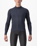 CASTELLI Langarm Fahrradtrikot für den Winter - FLIGHT LS AIR - Blau