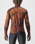 CASTELLI Langarm Fahrradtrikot für den Winter - VENTAGLIO - Braun/Orange