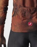 CASTELLI Langarm Fahrradtrikot für den Winter - VENTAGLIO - Braun/Orange