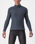 CASTELLI Langarm Fahrrad-Shirt - COLD DAYS 2ND LAYER - Grau/Blau