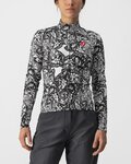 CASTELLI Langarm Fahrradtrikot für den Sommer - UNLIMITED W THERMAL - Schwarz/Weiß