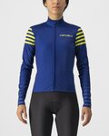 CASTELLI Langarm Fahrradtrikot für den Winter - AUTUNNO - Blau