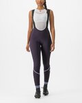CASTELLI Lange Fahrradhose mit Trägern - VELOCISSIMA DT - Lila