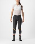 CASTELLI 3/4 lange Fahrradhose ohne Träger - VELOCISSIMA THERMAL - Schwarz/Orange