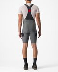 CASTELLI Kurze Fahrradhose mit Trägern - Grau