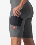 CASTELLI Kurze Fahrradhose mit Trägern - Grau
