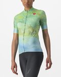 CASTELLI Kurzarm Fahrradtrikot - MARMO - Hellblau/Hellgrün