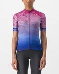 CASTELLI Kurzarm Fahrradtrikot - MARMO - Blau/Rosa