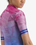 CASTELLI Kurzarm Fahrradtrikot - MARMO - Blau/Rosa