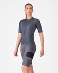CASTELLI Kurze Fahrradhose mit Trägern - UNLIMITED CARGO W - Grau