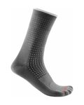 CASTELLI Klassische Fahrradsocken - PREMIO - Grau