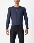 CASTELLI Langarm Fahrradtrikot für den Winter - FLY JACK-SEY - Blau