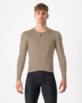 CASTELLI Langarm Fahrradtrikot für den Winter - FLY LS - Beige