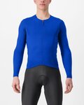 CASTELLI Langarm Fahrradtrikot für den Winter - FLY LS - Blau