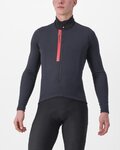 CASTELLI Langarm Fahrradtrikot für den Winter - ENTRATA THERMAL - Schwarz