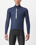 CASTELLI Langarm Fahrradtrikot für den Winter - ENTRATA THERMAL - Blau