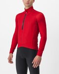 CASTELLI Langarm Fahrradtrikot für den Winter - ENTRATA THERMAL - Rot