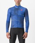 CASTELLI Langarm Fahrradtrikot für den Winter - RAFFICA - Blau