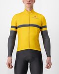 CASTELLI Langarm Fahrradtrikot für den Winter - RETTA - Gelb