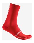CASTELLI Klassische Fahrradsocken - RE-CYCLE THERMAL 18 - Rot